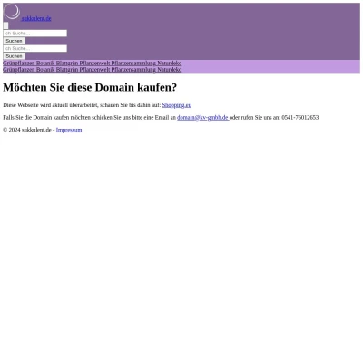 Screenshot sukkulent.de