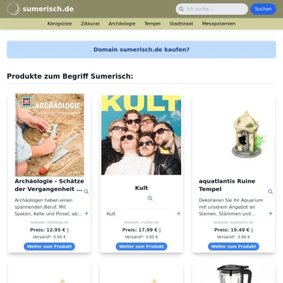 Screenshot sumerisch.de