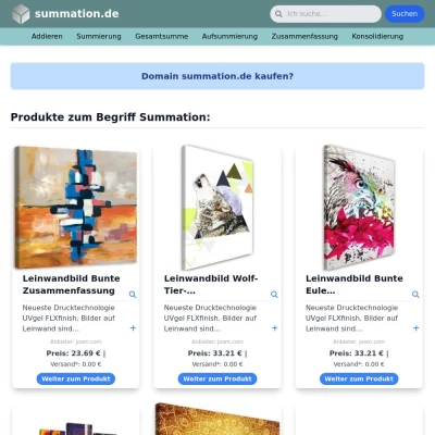 Screenshot summation.de