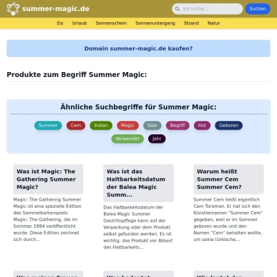 Screenshot summer-magic.de