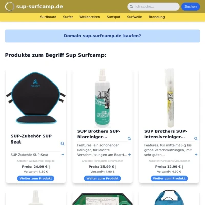 Screenshot sup-surfcamp.de