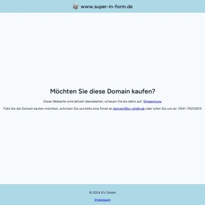 Screenshot super-in-form.de