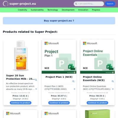 Screenshot super-project.eu
