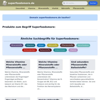 Screenshot superfoodsmore.de