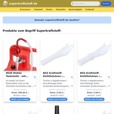 Screenshot superkraftstoff.de