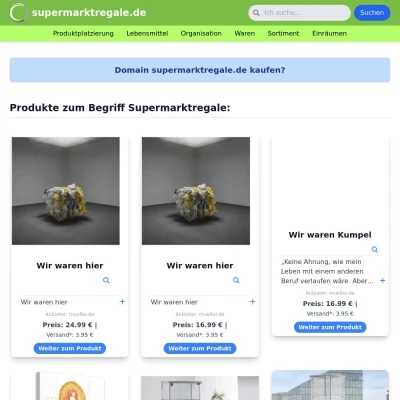 Screenshot supermarktregale.de