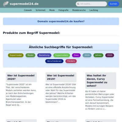 Screenshot supermodel24.de