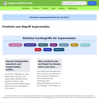 Screenshot supermodels24.de