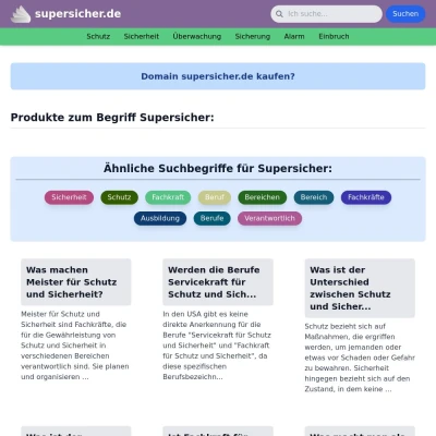 Screenshot supersicher.de