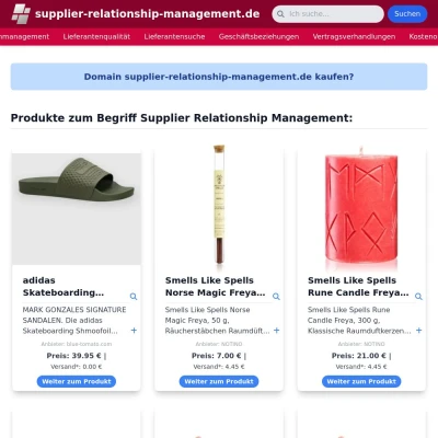 Screenshot supplier-relationship-management.de