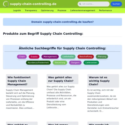 Screenshot supply-chain-controlling.de