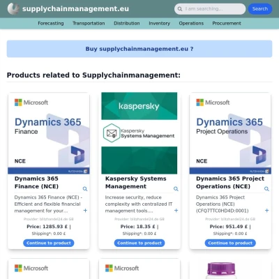 Screenshot supplychainmanagement.eu