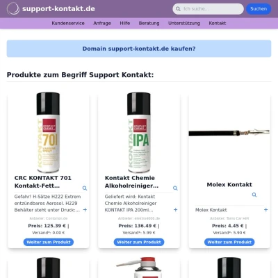 Screenshot support-kontakt.de