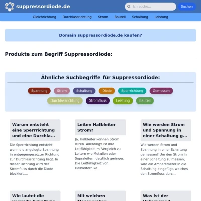 Screenshot suppressordiode.de