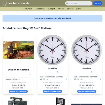 Screenshot surf-station.de