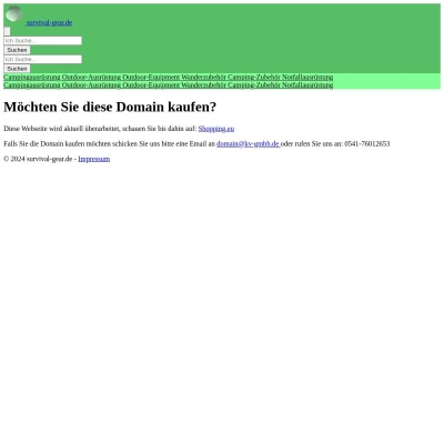 Screenshot survival-gear.de