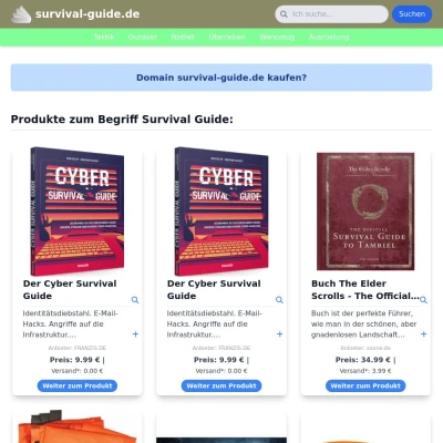 Screenshot survival-guide.de