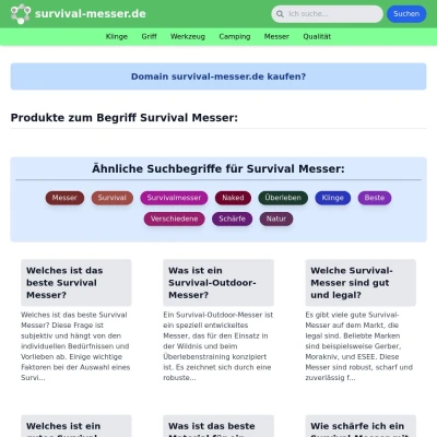 Screenshot survival-messer.de