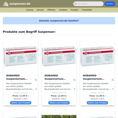 Screenshot suspensor.de