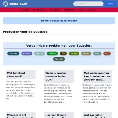 Screenshot suussies.nl