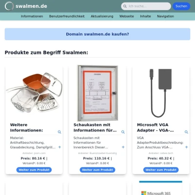 Screenshot swalmen.de