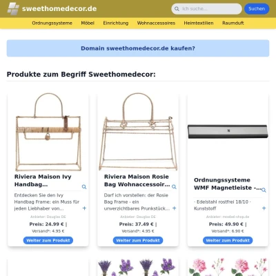 Screenshot sweethomedecor.de