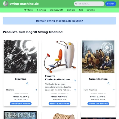 Screenshot swing-machine.de