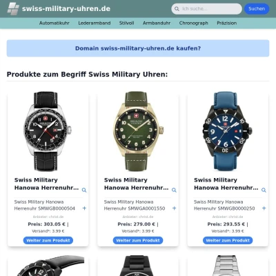 Screenshot swiss-military-uhren.de