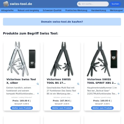 Screenshot swiss-tool.de