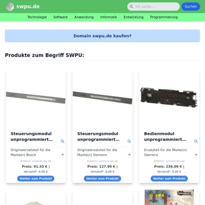 Screenshot swpu.de