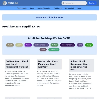 Screenshot sxtd.de