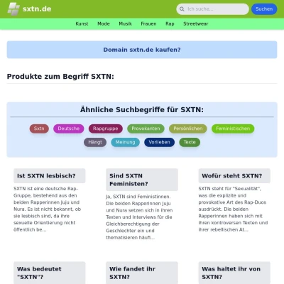 Screenshot sxtn.de