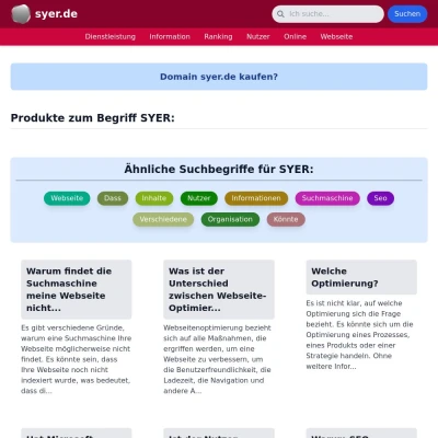 Screenshot syer.de