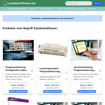 Screenshot symbolsoftware.de