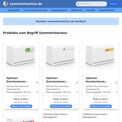 Screenshot symmetrieachse.de