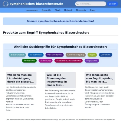 Screenshot symphonisches-blasorchester.de