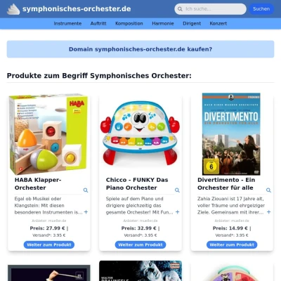 Screenshot symphonisches-orchester.de