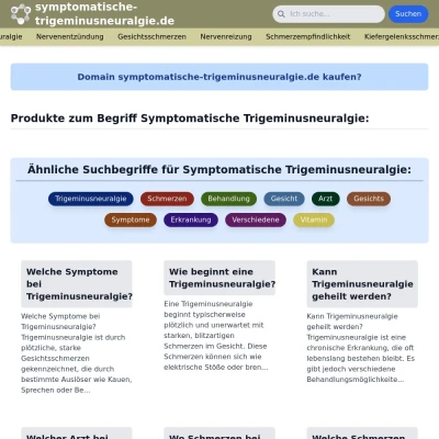 Screenshot symptomatische-trigeminusneuralgie.de