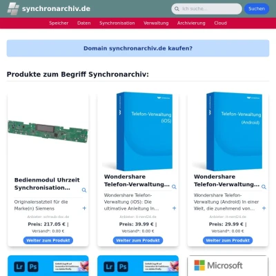 Screenshot synchronarchiv.de