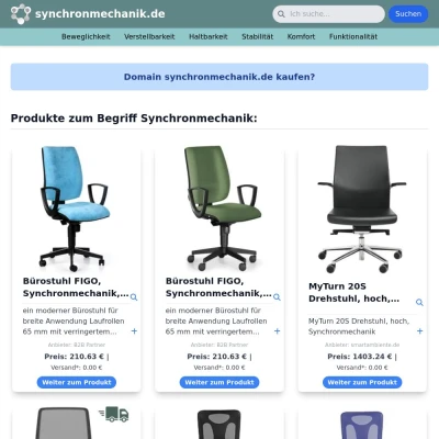 Screenshot synchronmechanik.de