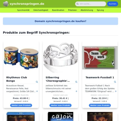 Screenshot synchronspringen.de