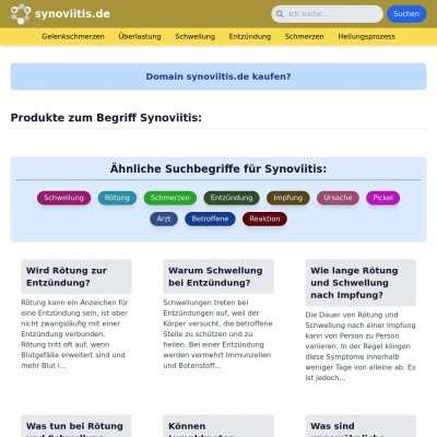 Screenshot synoviitis.de