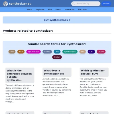 Screenshot synthesizer.eu