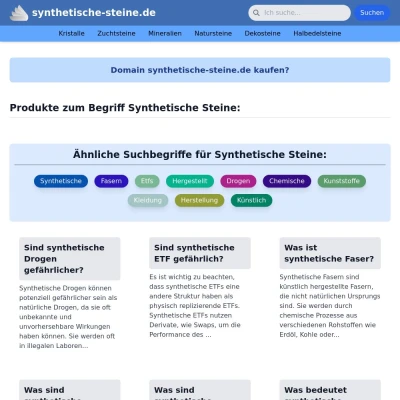 Screenshot synthetische-steine.de