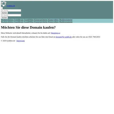 Screenshot synthies.de