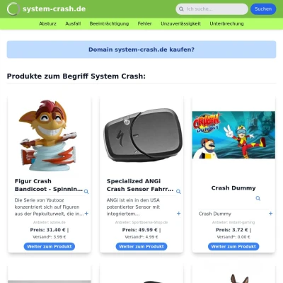 Screenshot system-crash.de