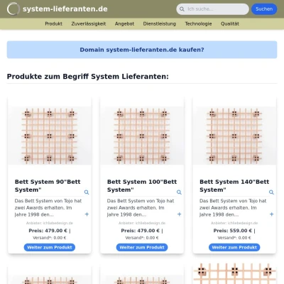 Screenshot system-lieferanten.de