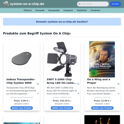 Screenshot system-on-a-chip.de