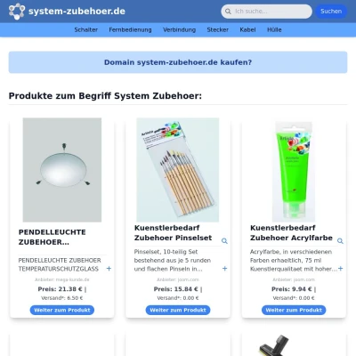Screenshot system-zubehoer.de