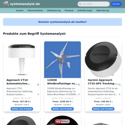 Screenshot systemanalyst.de